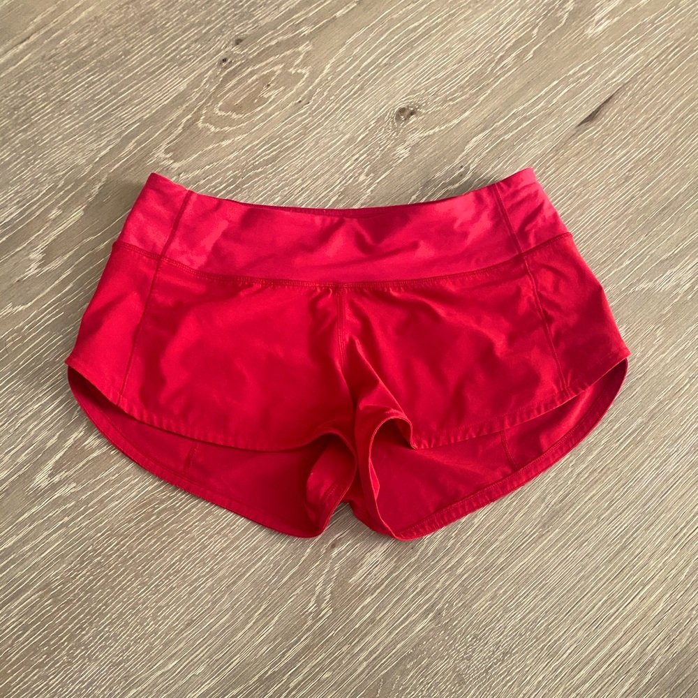 lululemon red shorts